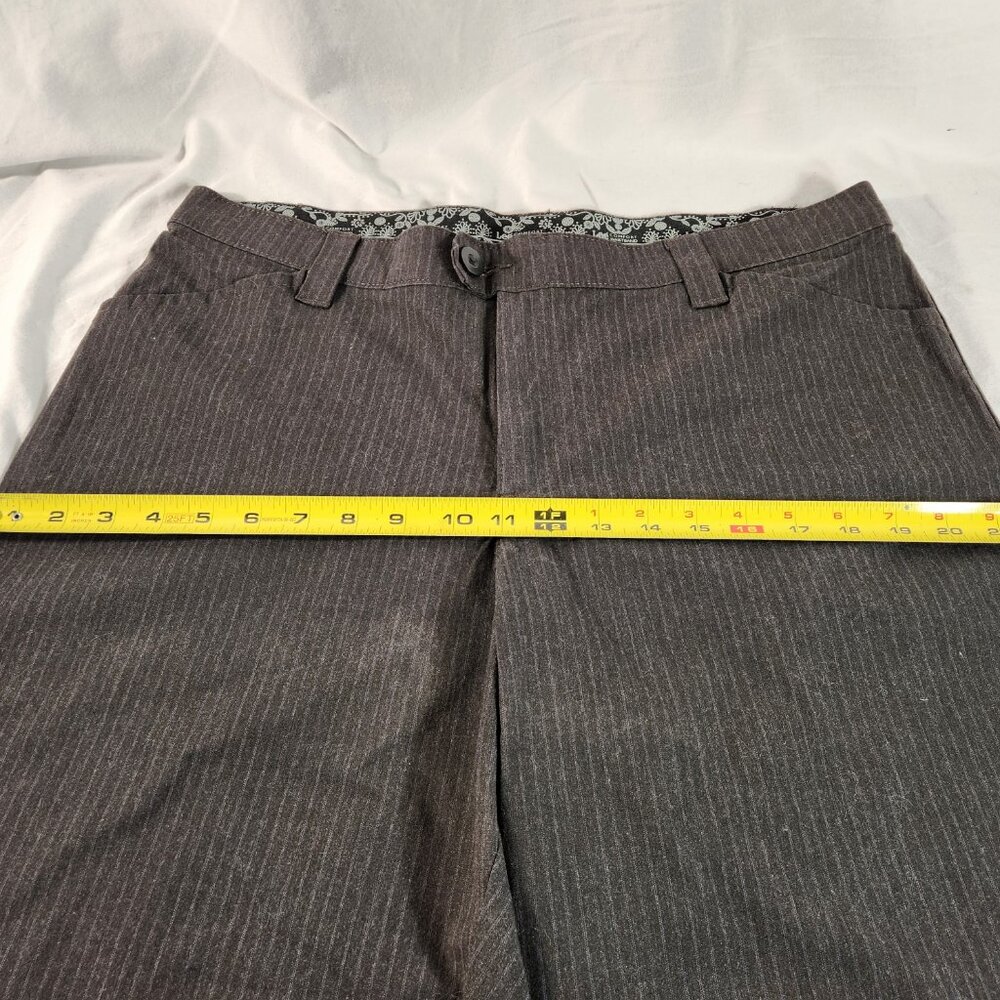 Lee Women's Comfort Waistband Pants Black with Striped 16P Sz Petite 16 Pockets - Picture 6 of 11